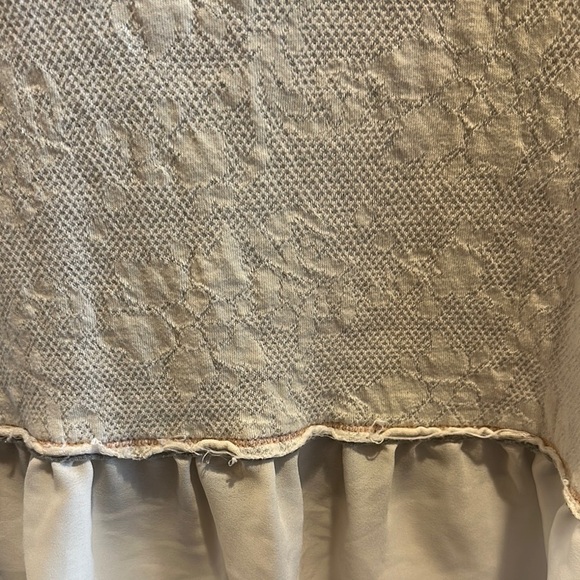 Miss Chievous Lace Textured Top in Light Gray - Picture 3 of 7